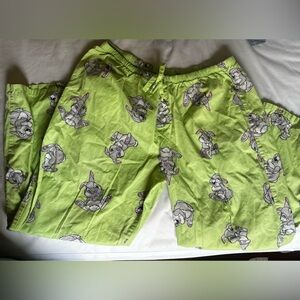 Disney Green Bunny Print Pajama Shorts